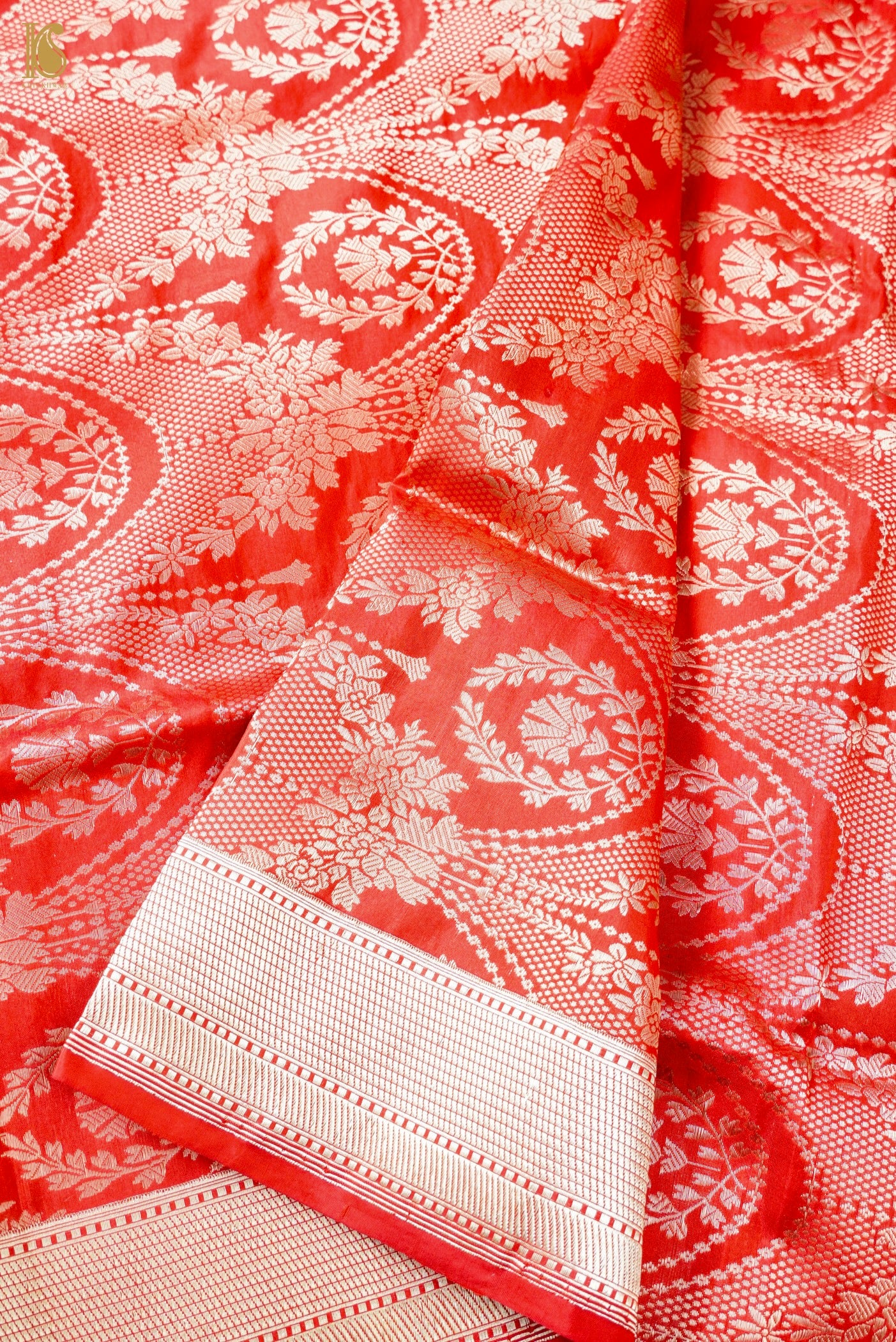 Handloom Banarasi Katan Silk Zari Vasket Saree