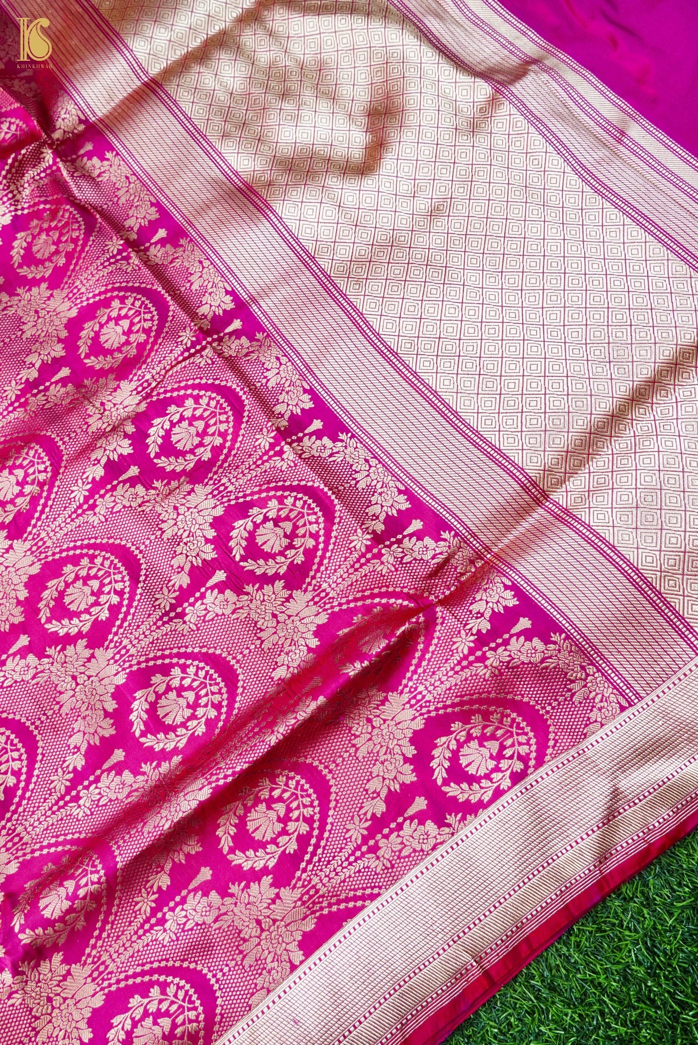 Handloom Banarasi Katan Silk Zari Vasket Saree