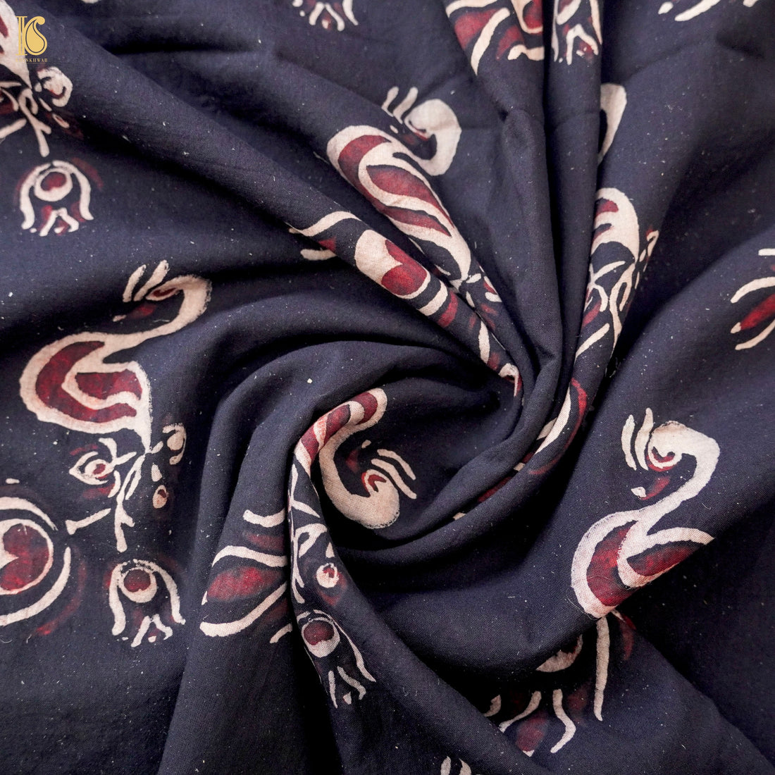 Hand Block Ajrakh Mul Cotton Fabric