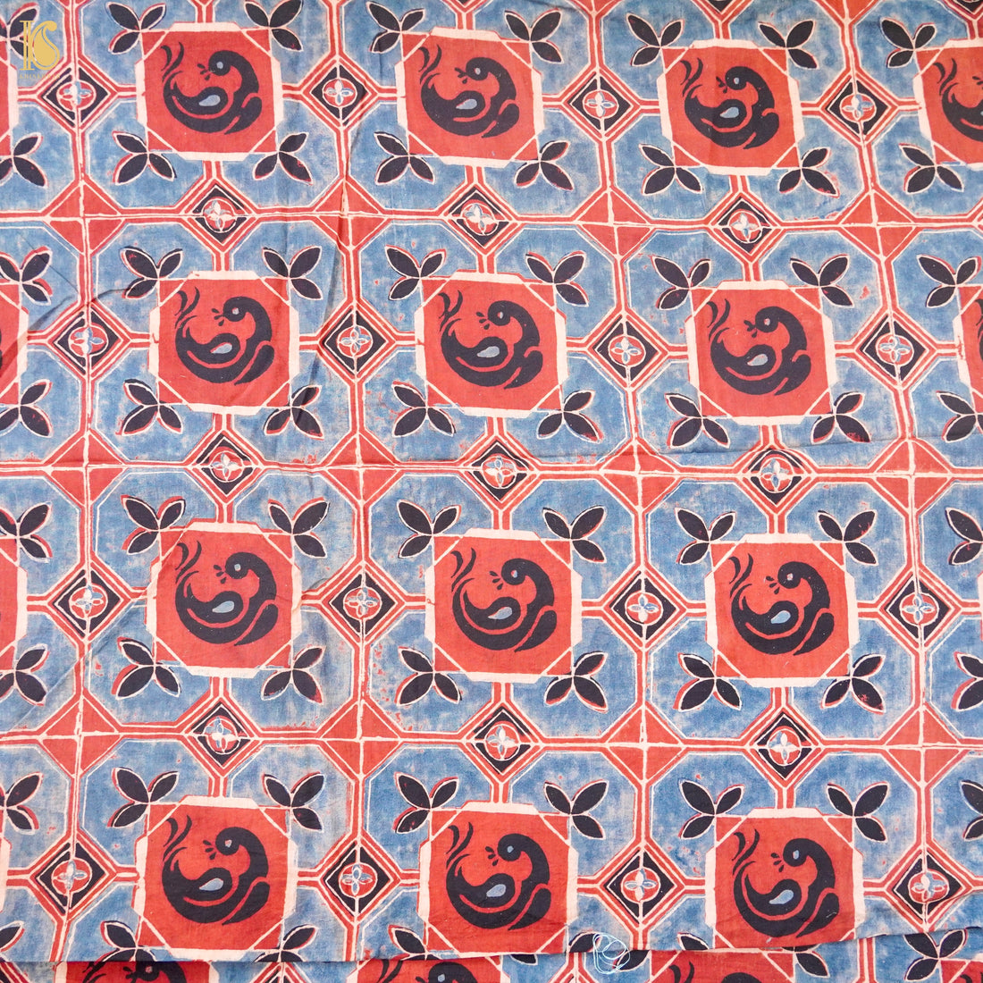 Hand Block Ajrakh Mul Cotton Fabric