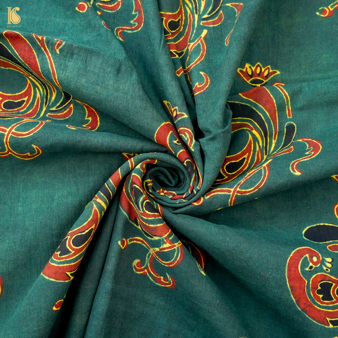 Hand Block Ajrakh Mul Cotton Fabric