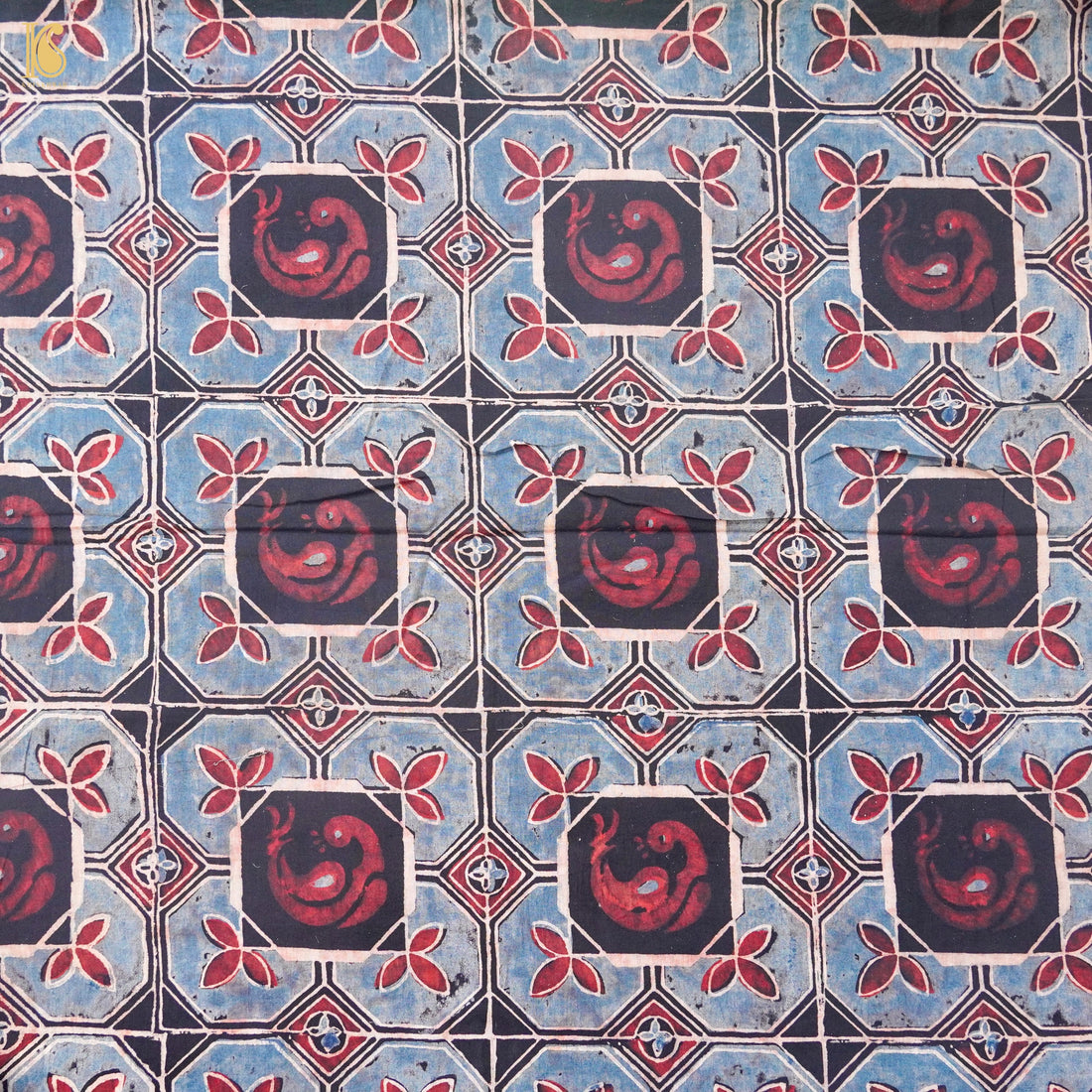 Hand Block Ajrakh Mul Cotton Fabric