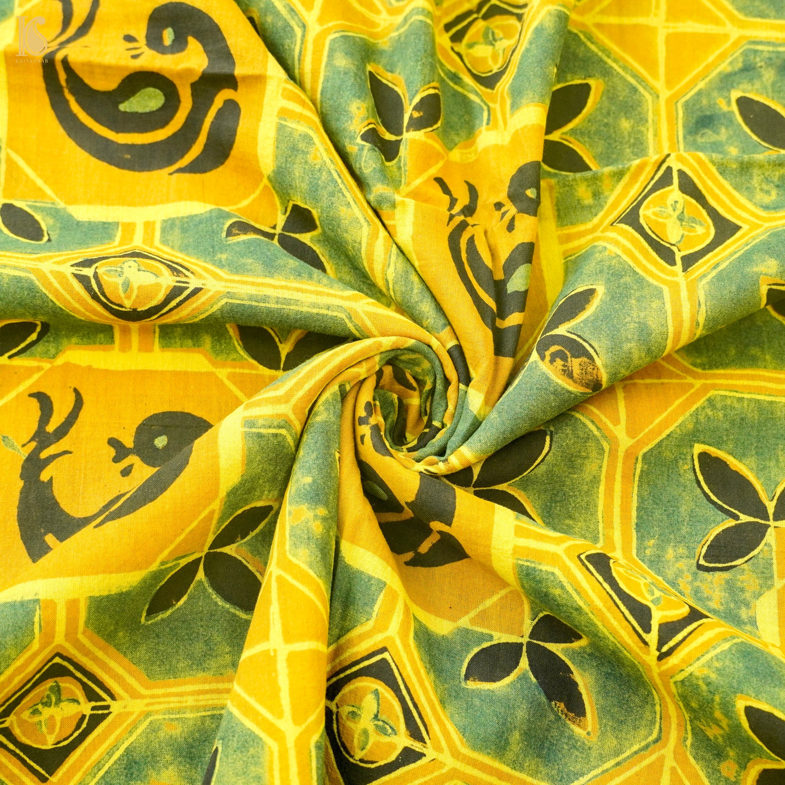 Hand Block Ajrakh Mul Cotton Fabric – Khinkhwab