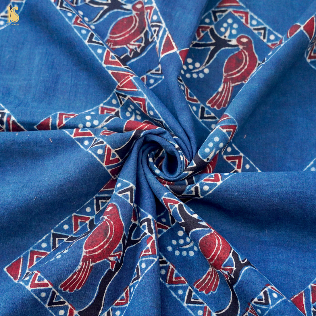 Hand Block Ajrakh Mul Cotton Fabric