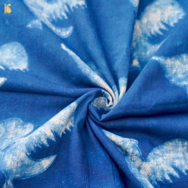 Pakshi - Hand Block Ajrakh Mul Cotton Fabric