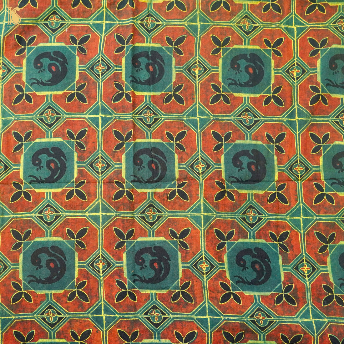 Hand Block Ajrakh Mul Cotton Fabric
