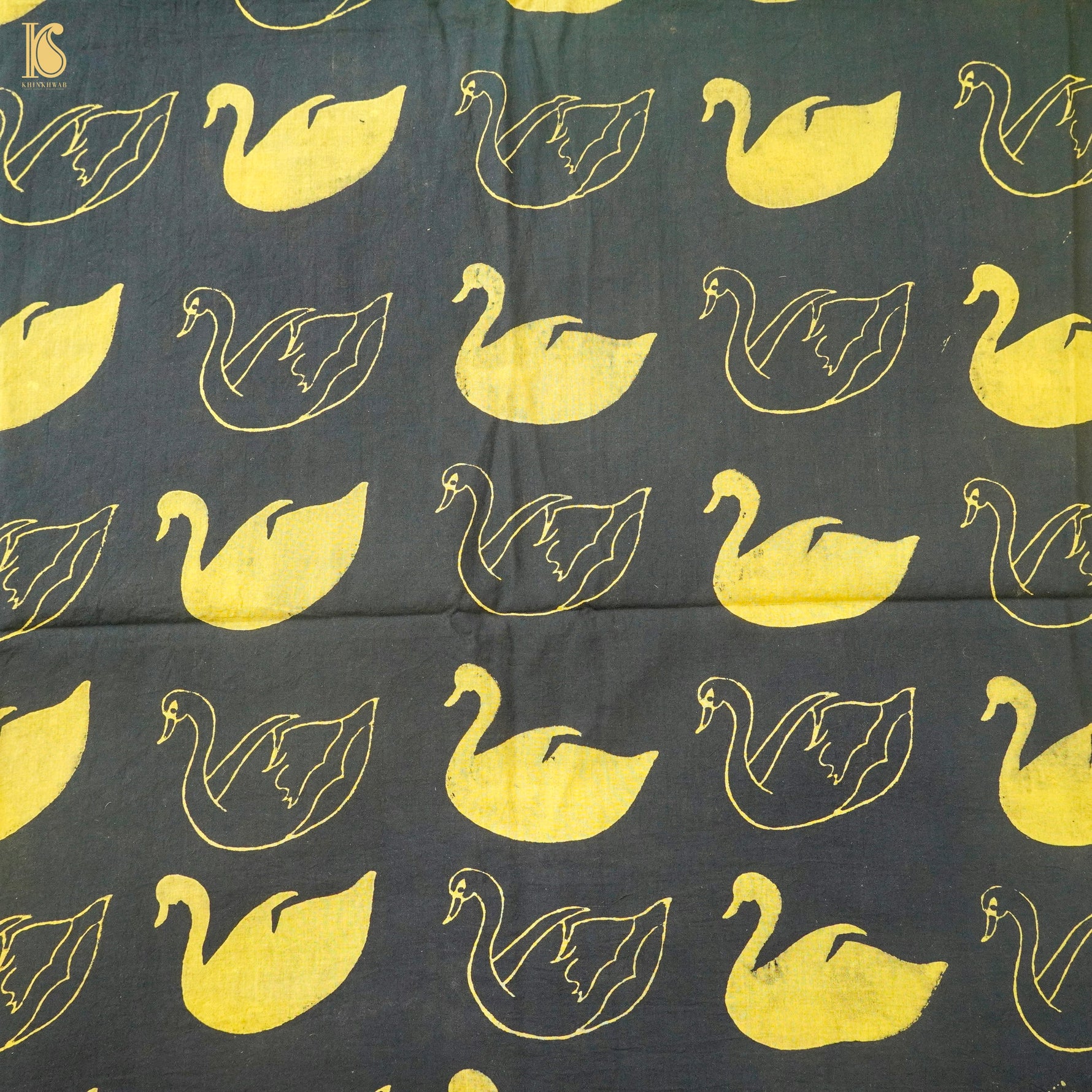 Brown - Natural Dyed Pure Mul Cotton Hand Block Ajrakh Print Fabric 27