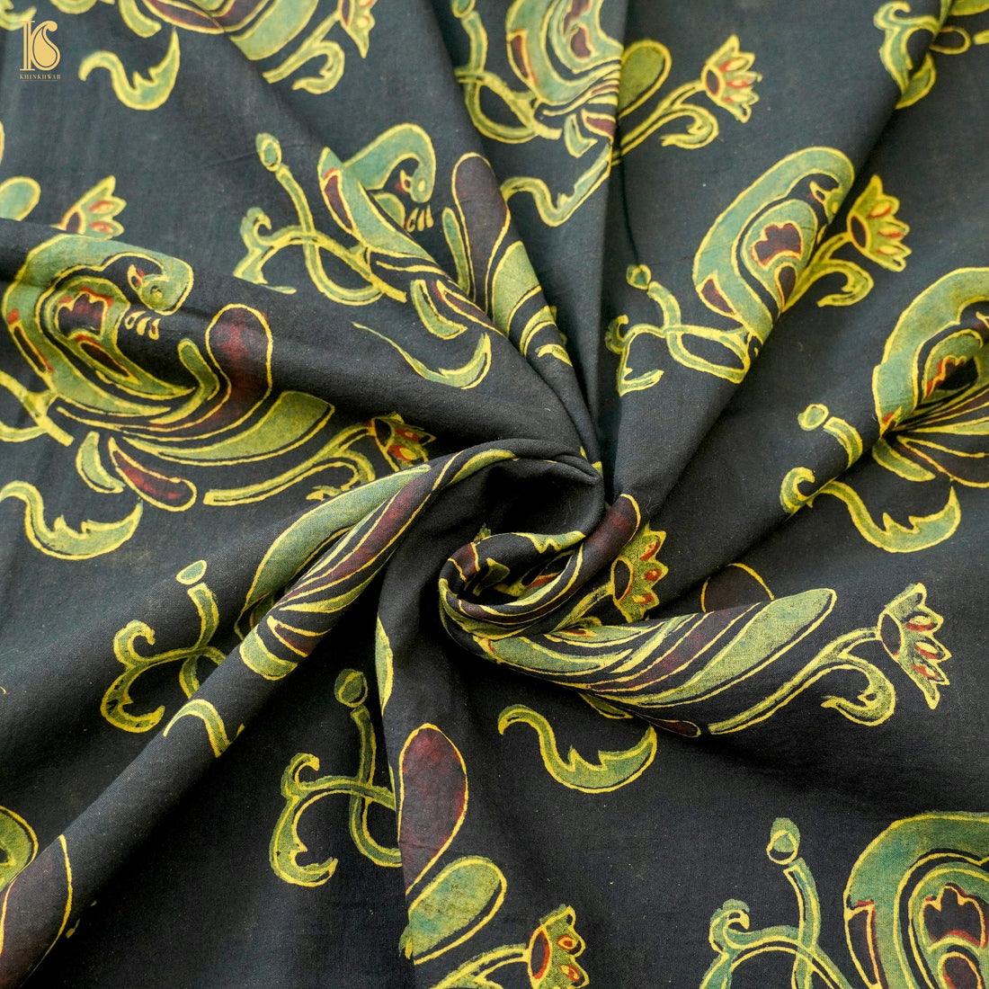 Hand Block Ajrakh Mul Cotton Fabric