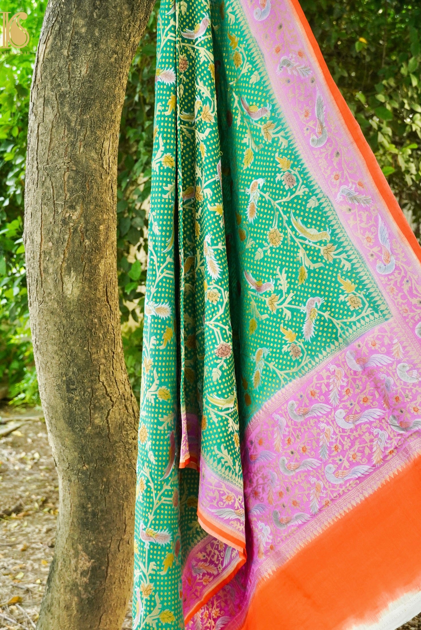 Banarasi Georgette Birds of Paradise Dupatta