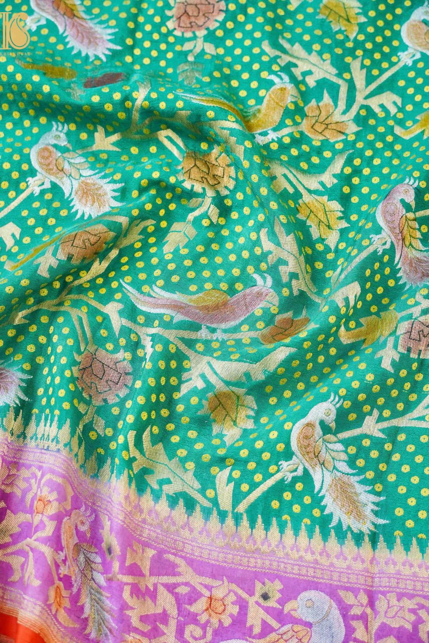 Banarasi Georgette Birds of Paradise Dupatta