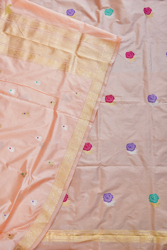 Handwoven Banarasi Katan Silk Suit Fabric Set