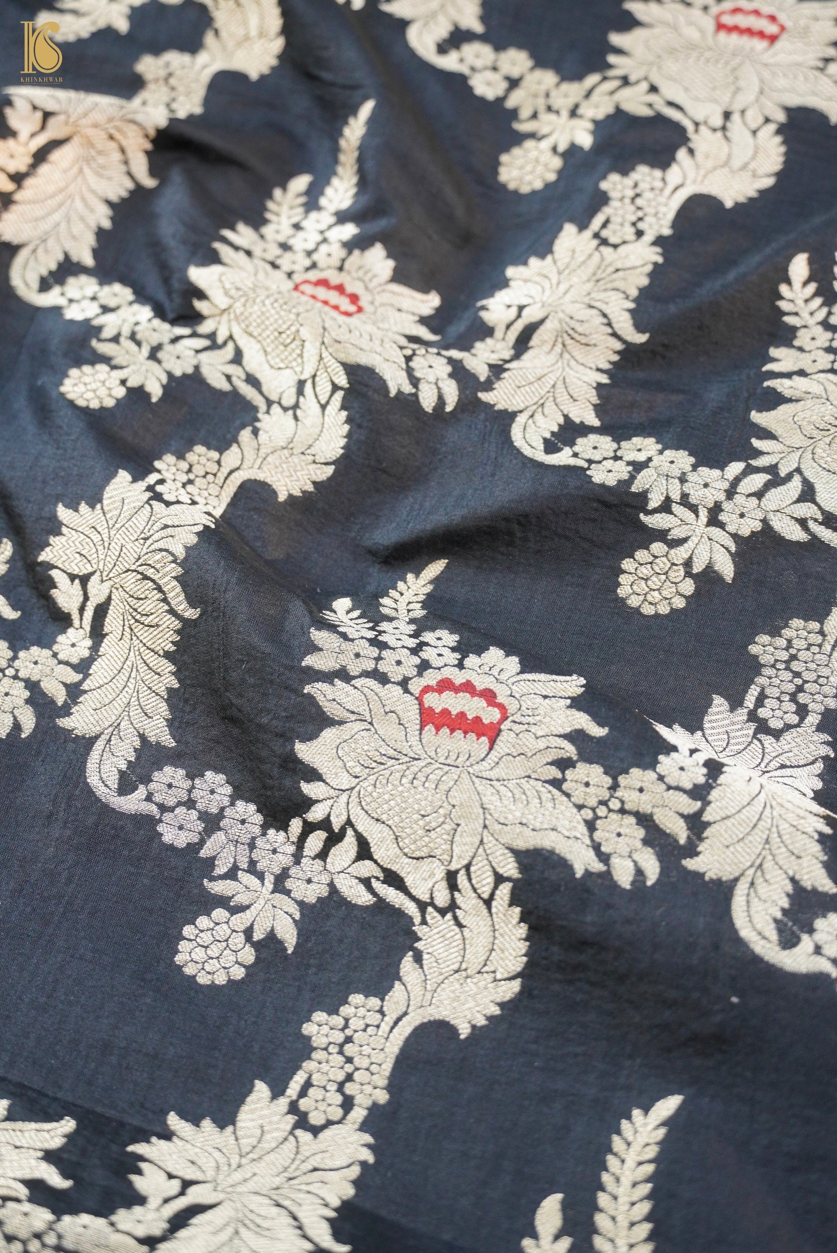 Brocade Banarasi Handloom Silk Fabric