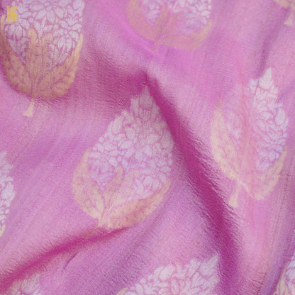 Pure Tussar Georgette Silk Handwoven Banarasi Saree
