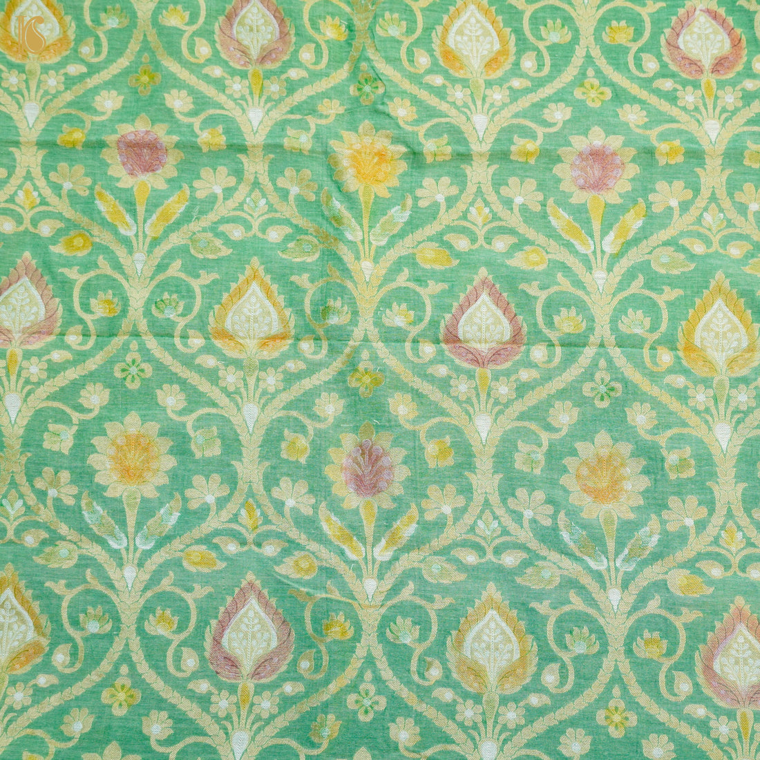 Pure Georgette Banarasi Fabric with Hand Brush