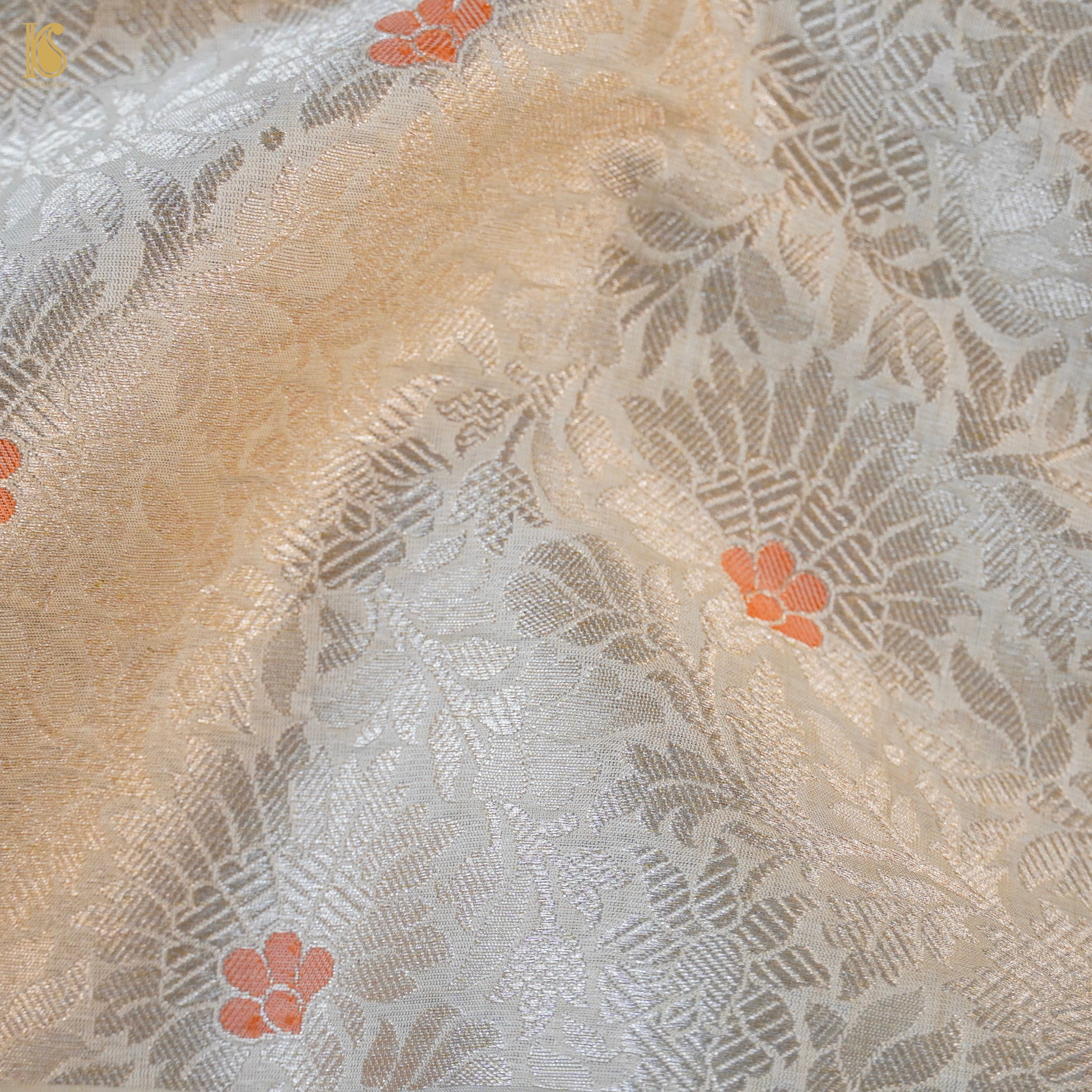 Handwoven Brocade Mashru Silk Banarasi Fabric
