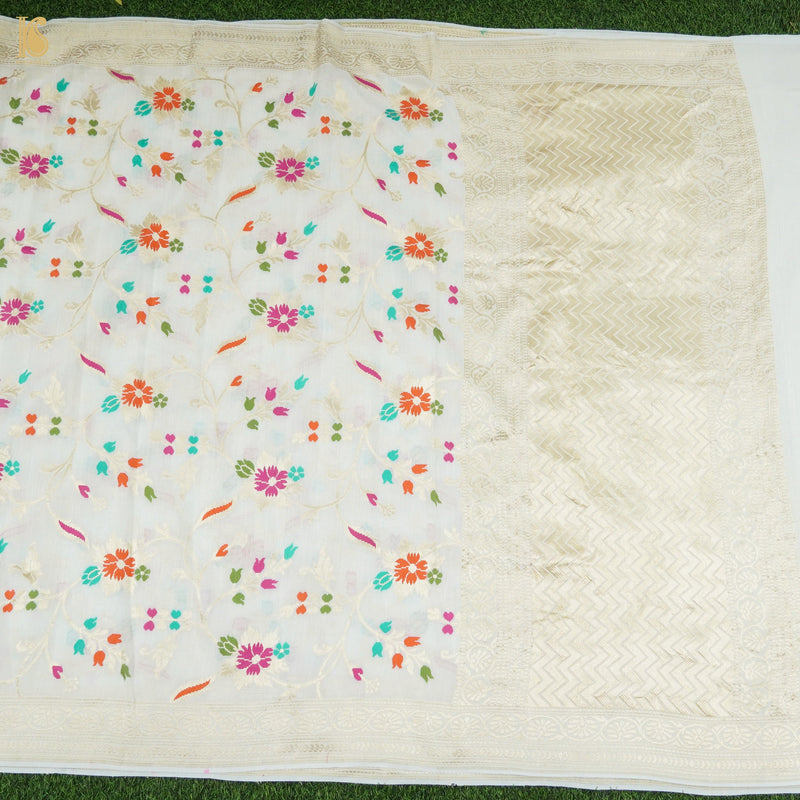Pure Moonga Silk Handloom Banarasi Meenakari Saree - Khinkhwab