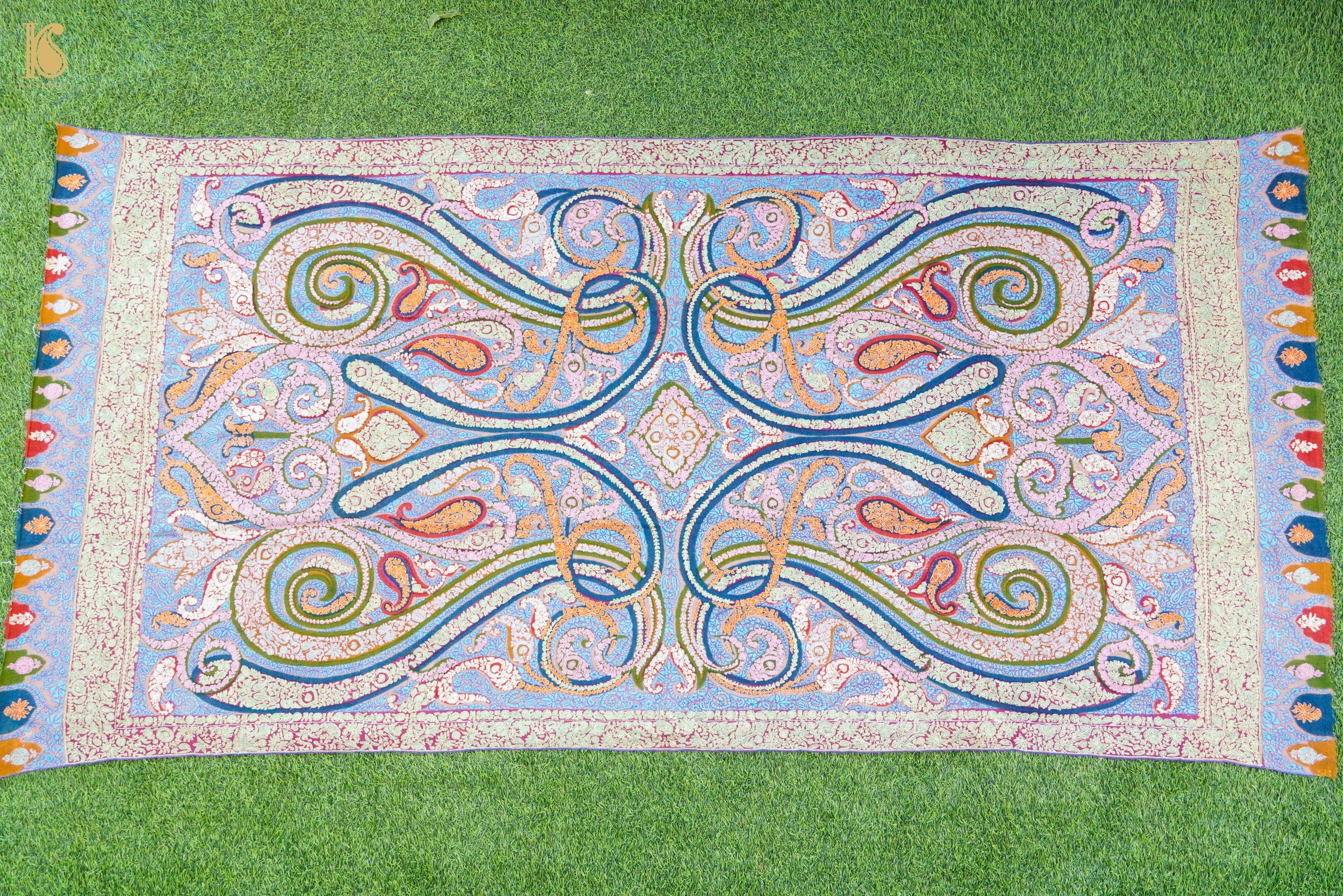 KASHMIR HANDLOOM Multicolor Wool Carpet - Buy KASHMIR HANDLOOM