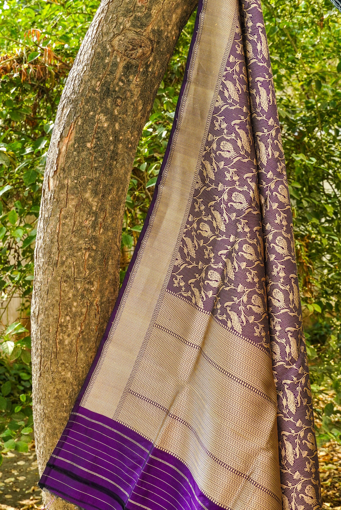 Handloom Banarasi Katan Silk Shikargah Dupatta