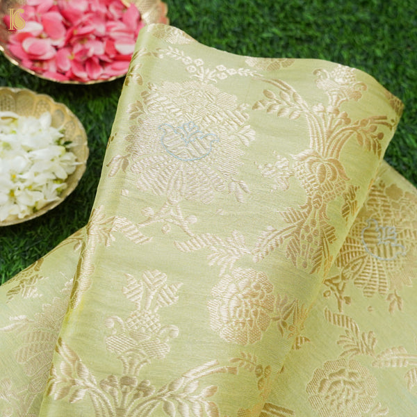 Pure Brocade Banarasi Mehraab Boota Fabric