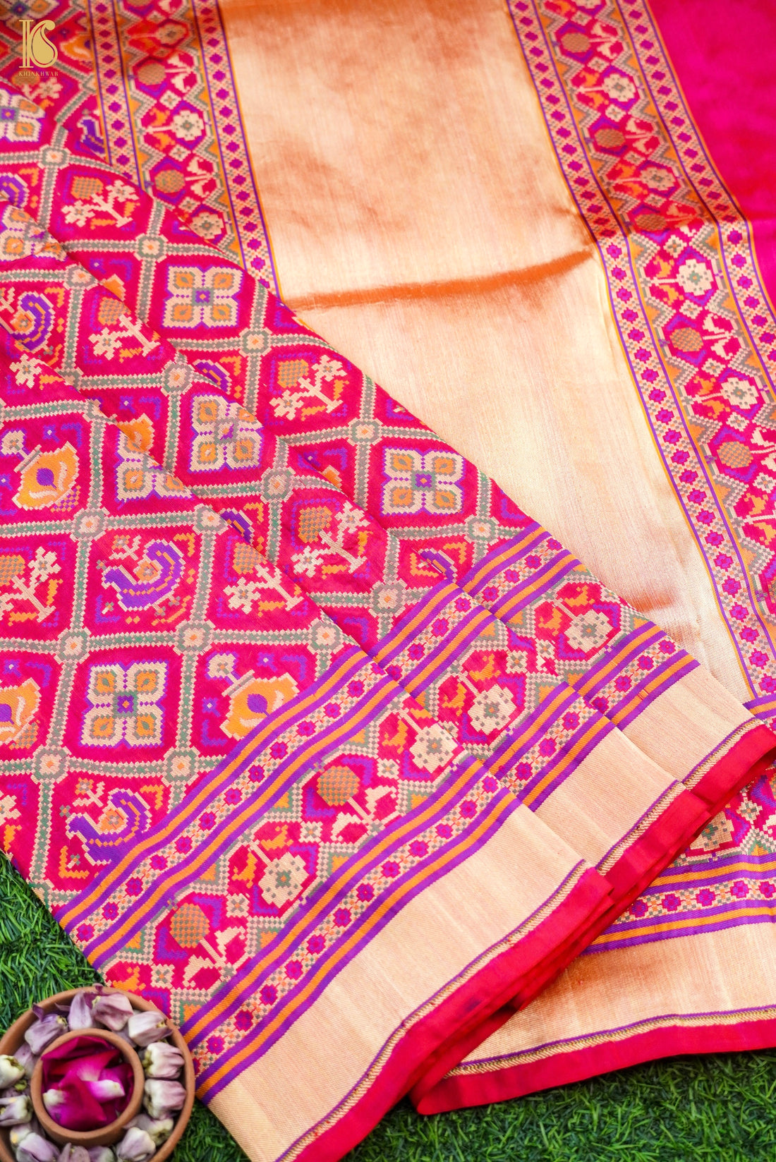 Handwoven Banarasi Katan Silk Patola Saree