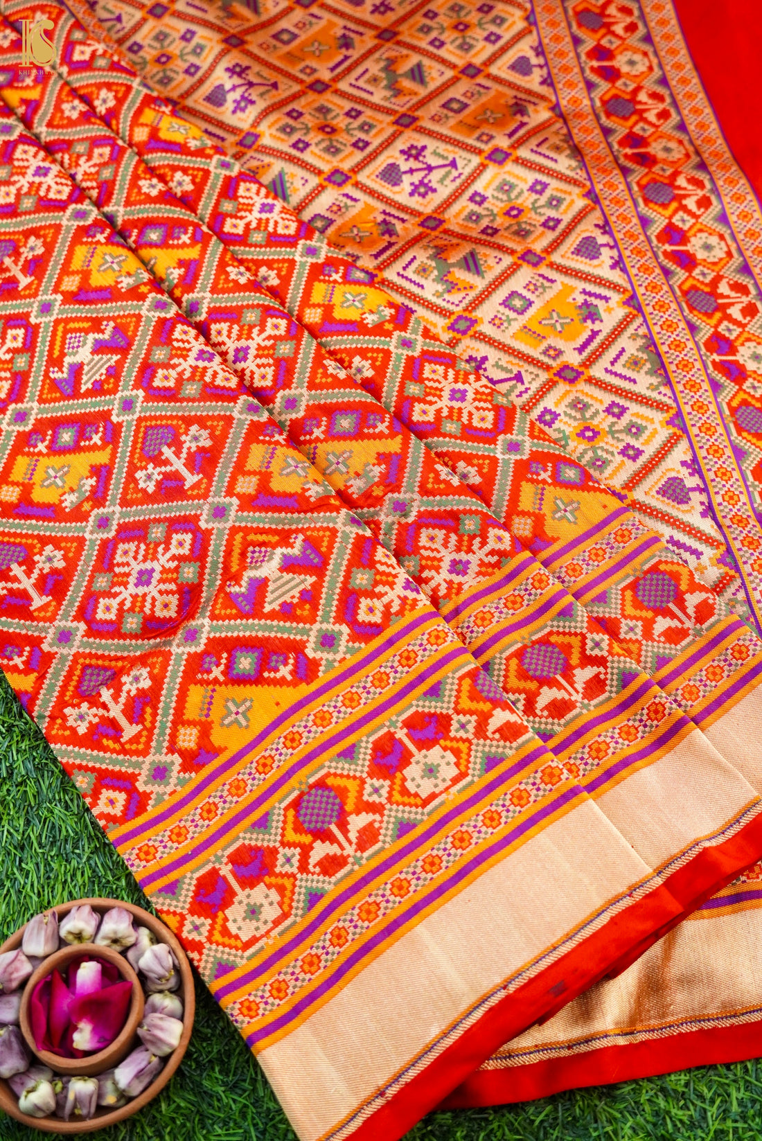 Handwoven Banarasi Katan Silk Patola Saree