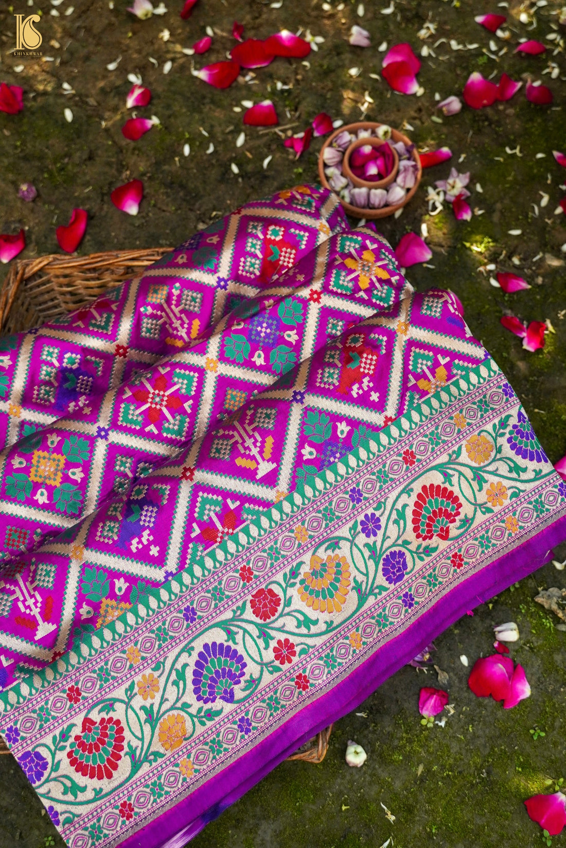 Handwoven Banarasi Katan Silk Patola Saree