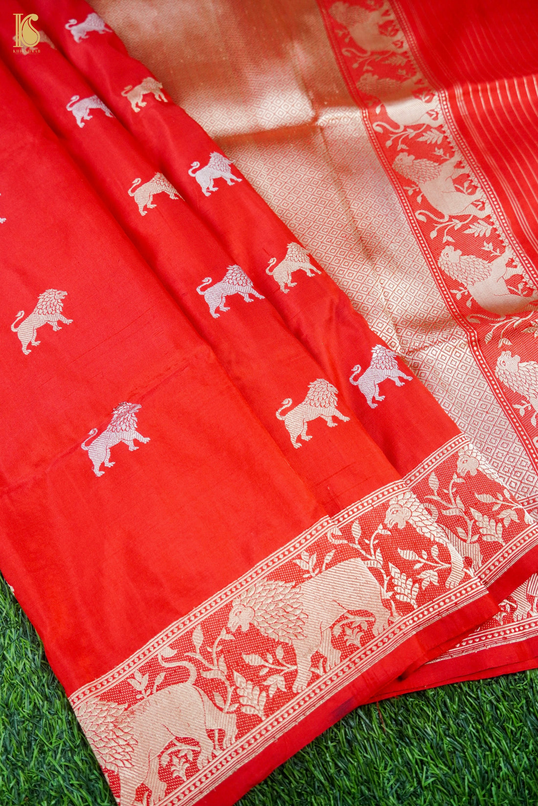Handloom Banarasi Katan Sher Boota Saree