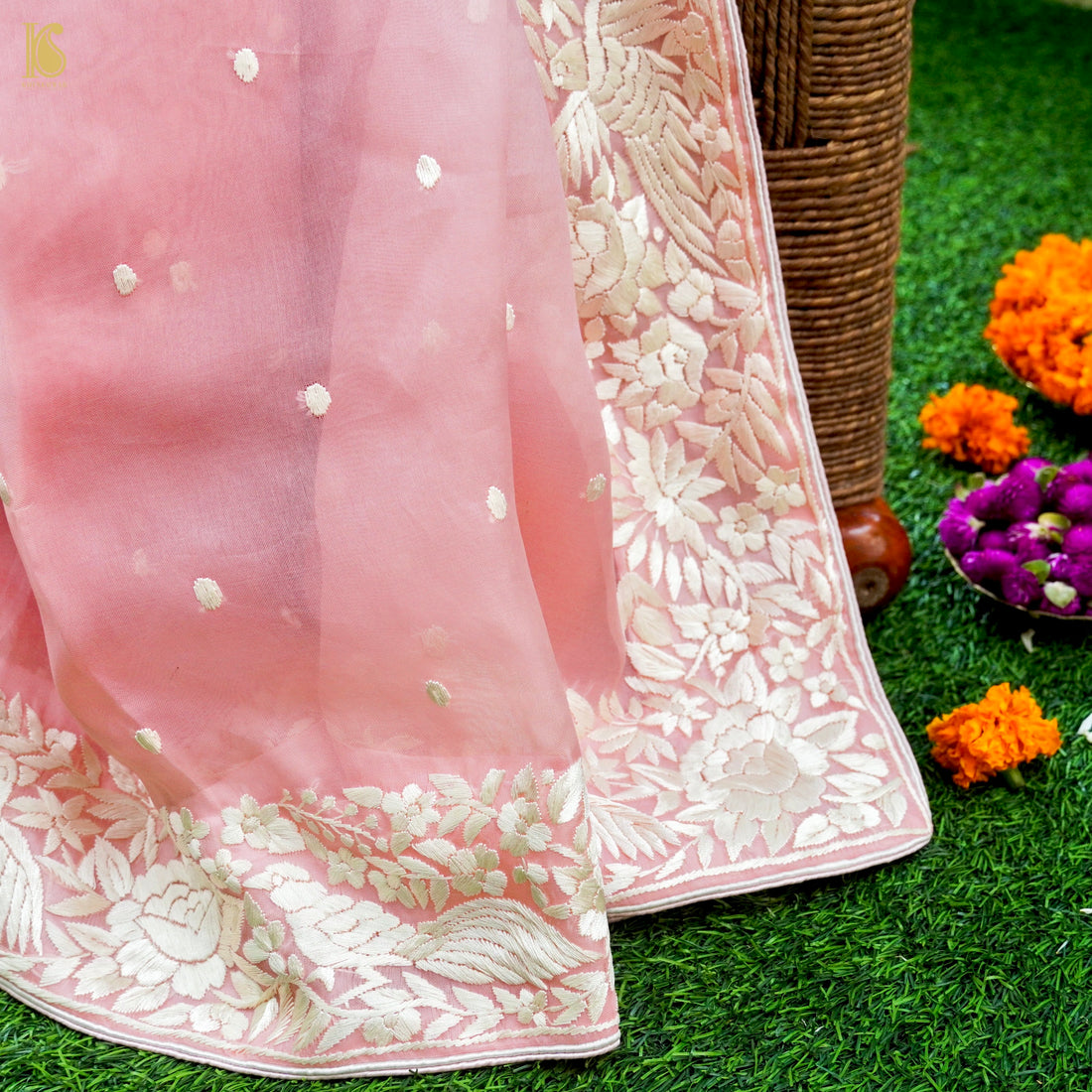 Parsi Gara Pure Organza Saree