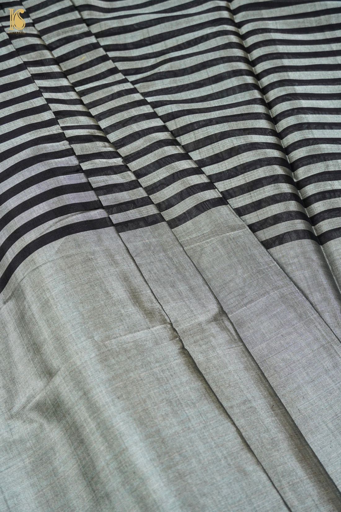 Chanderi Tissue Silk Handwoven Stripes Saree