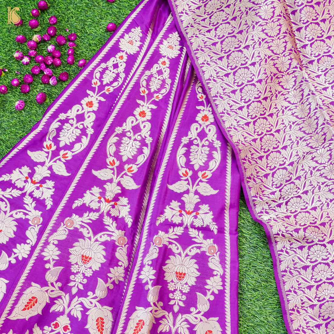 Handloom Banarasi Katan Silk Kalidar Lehenga