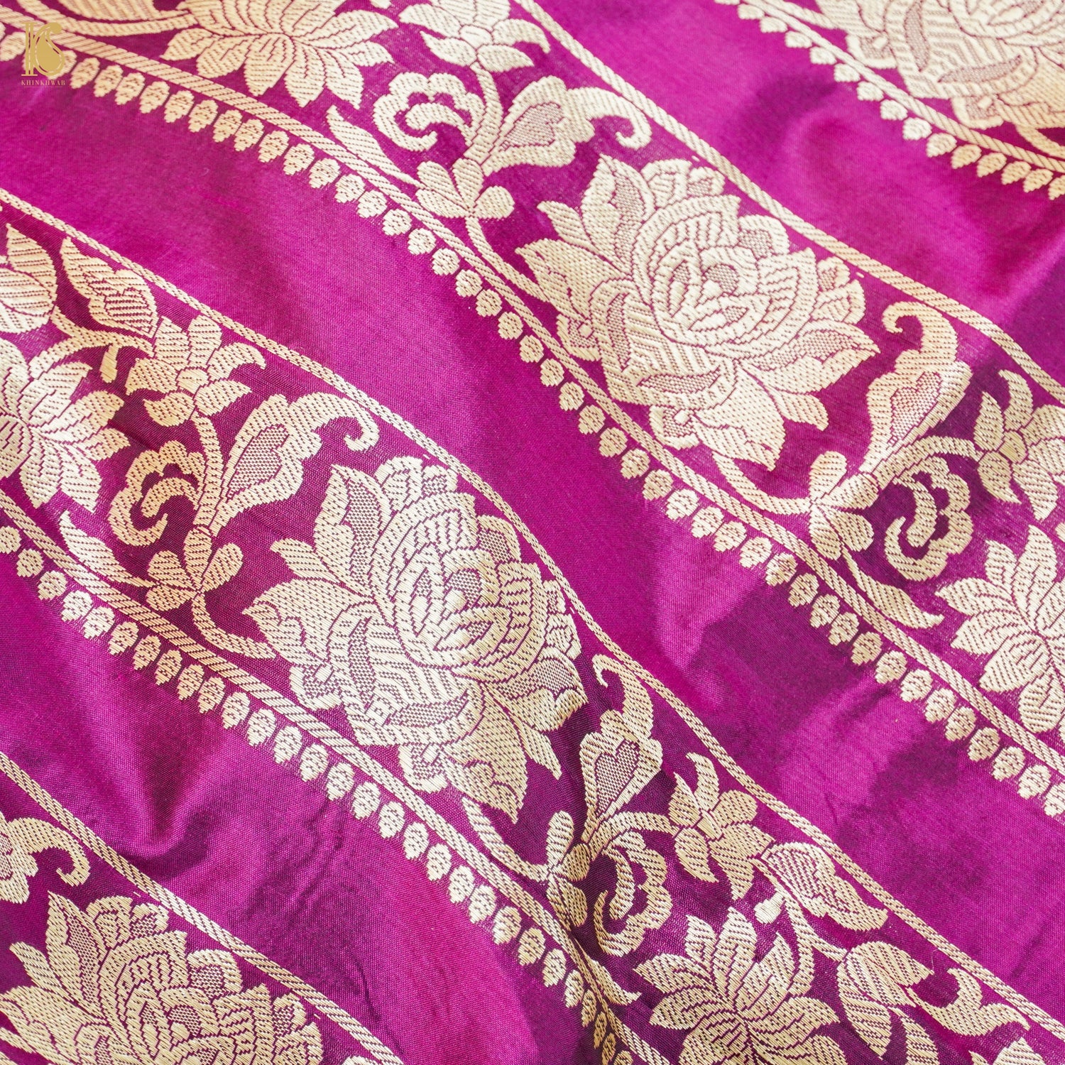 Handloom Banarasi Katan Silk Kalidar Lotus Lehenga