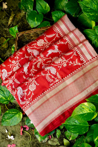 Handloom Banarasi Katan Silk Shikargah Saree
