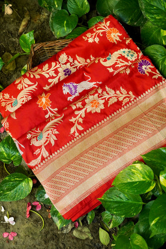Handloom Banarasi Katan Silk Shikargah Saree