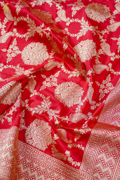 Handloom Banarasi Katan Silk Kadwa Saree