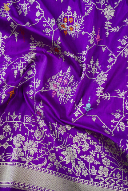 Handloom Banarasi Katan Silk Kadwa Saree