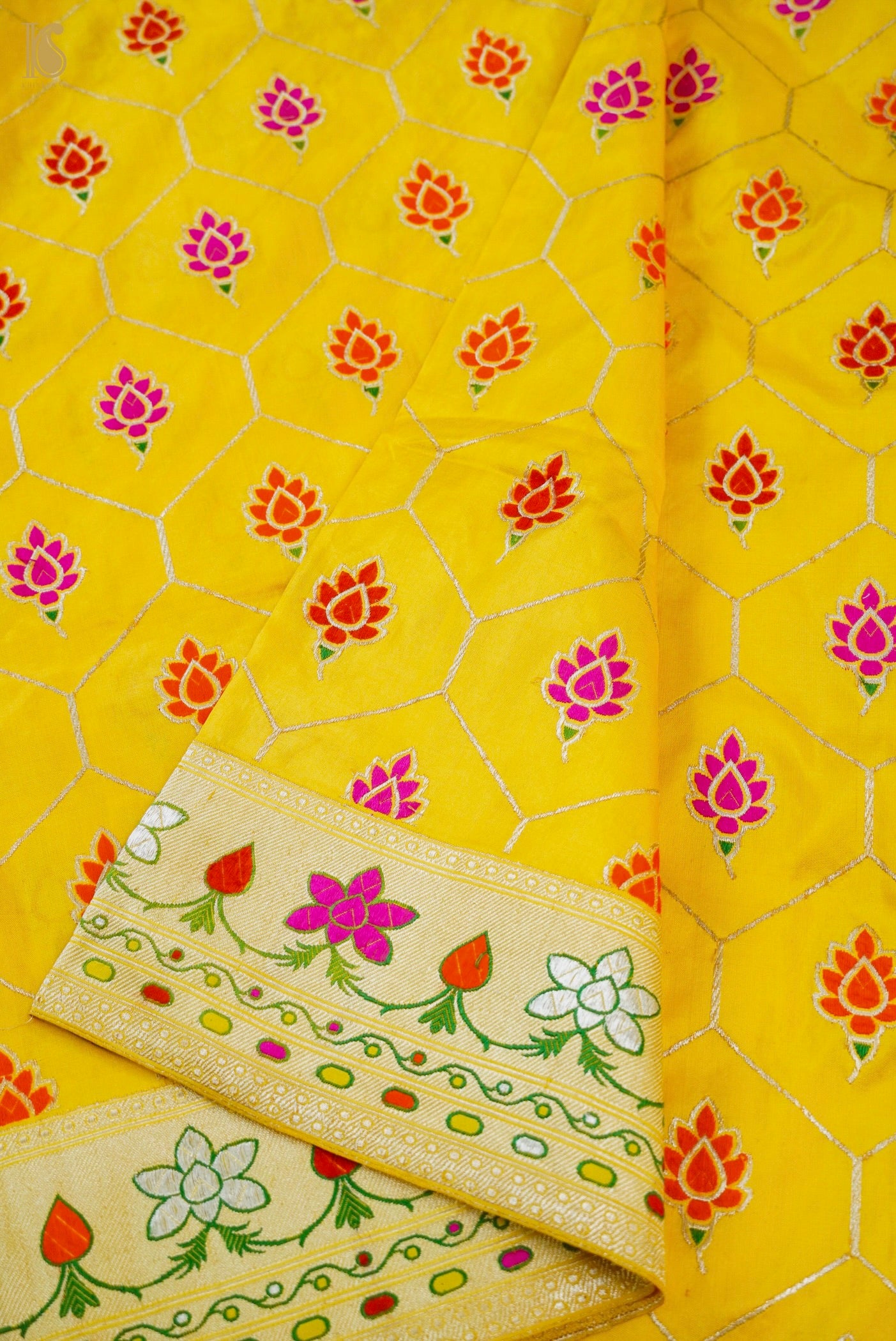 Banarasi Handloom Pure Katan Silk Kadwa Saree