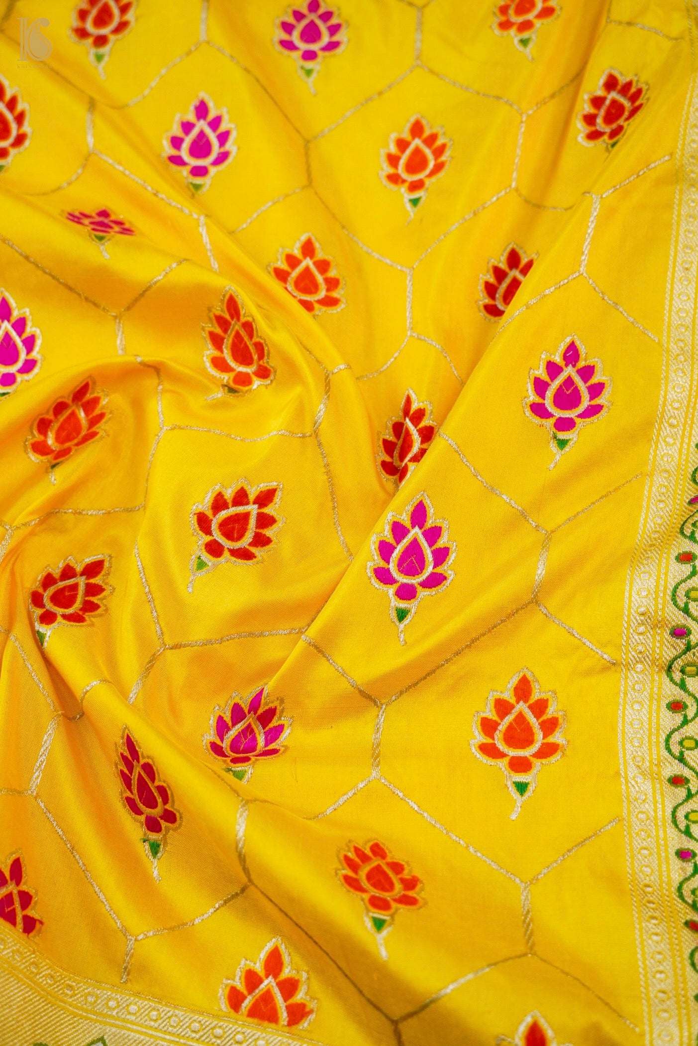 Banarasi Handloom Pure Katan Silk Kadwa Saree