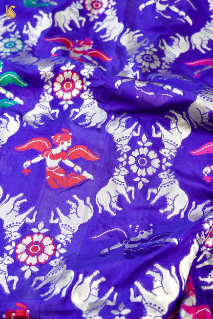 Handwoven Katan Silk Banarasi Shikargah Saree