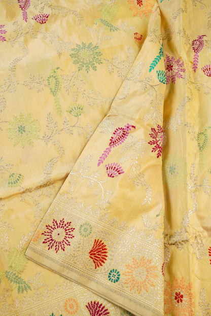 Handloom Banarasi Katan Silk Kadwa Saree