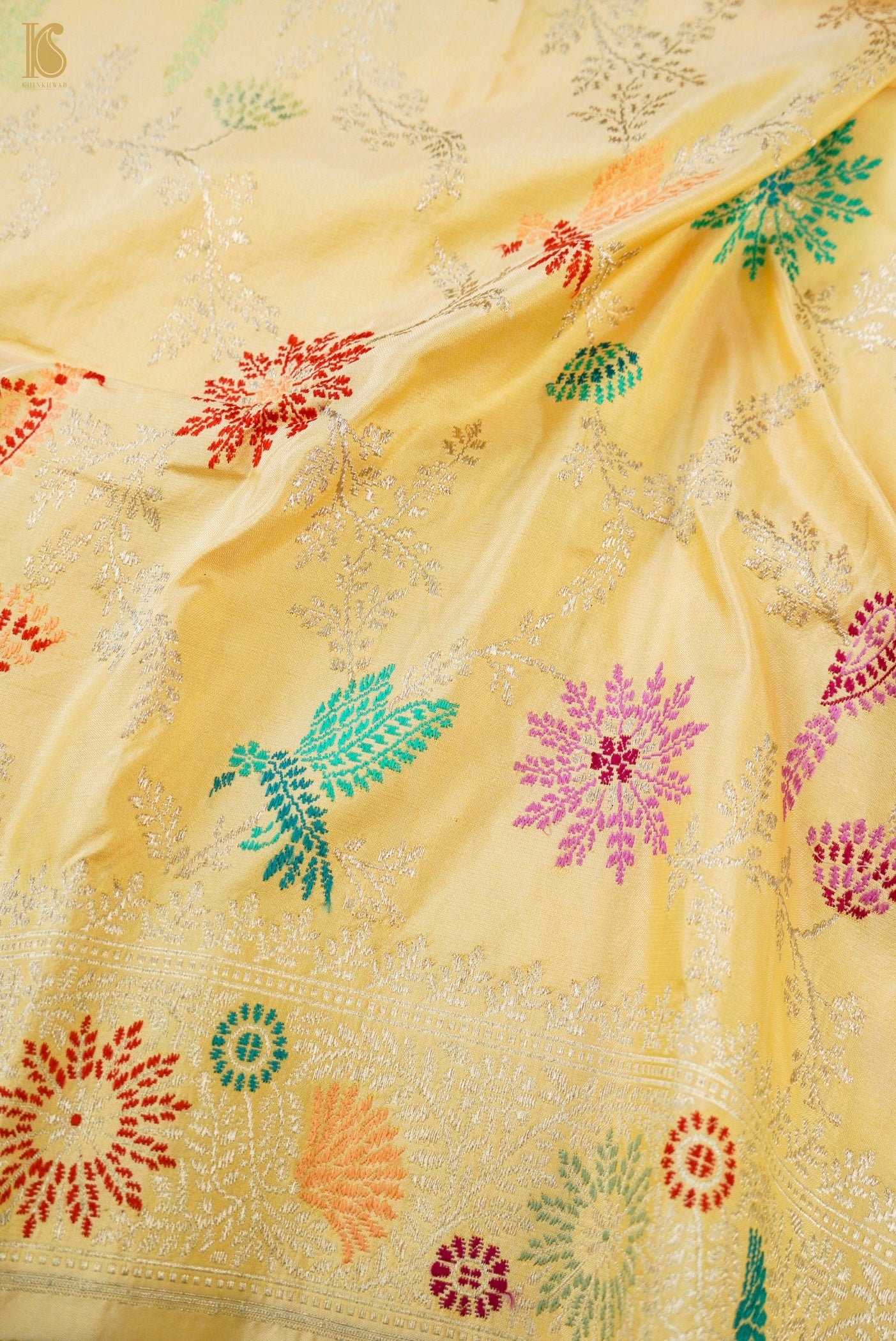 Handloom Banarasi Katan Silk Kadwa Saree