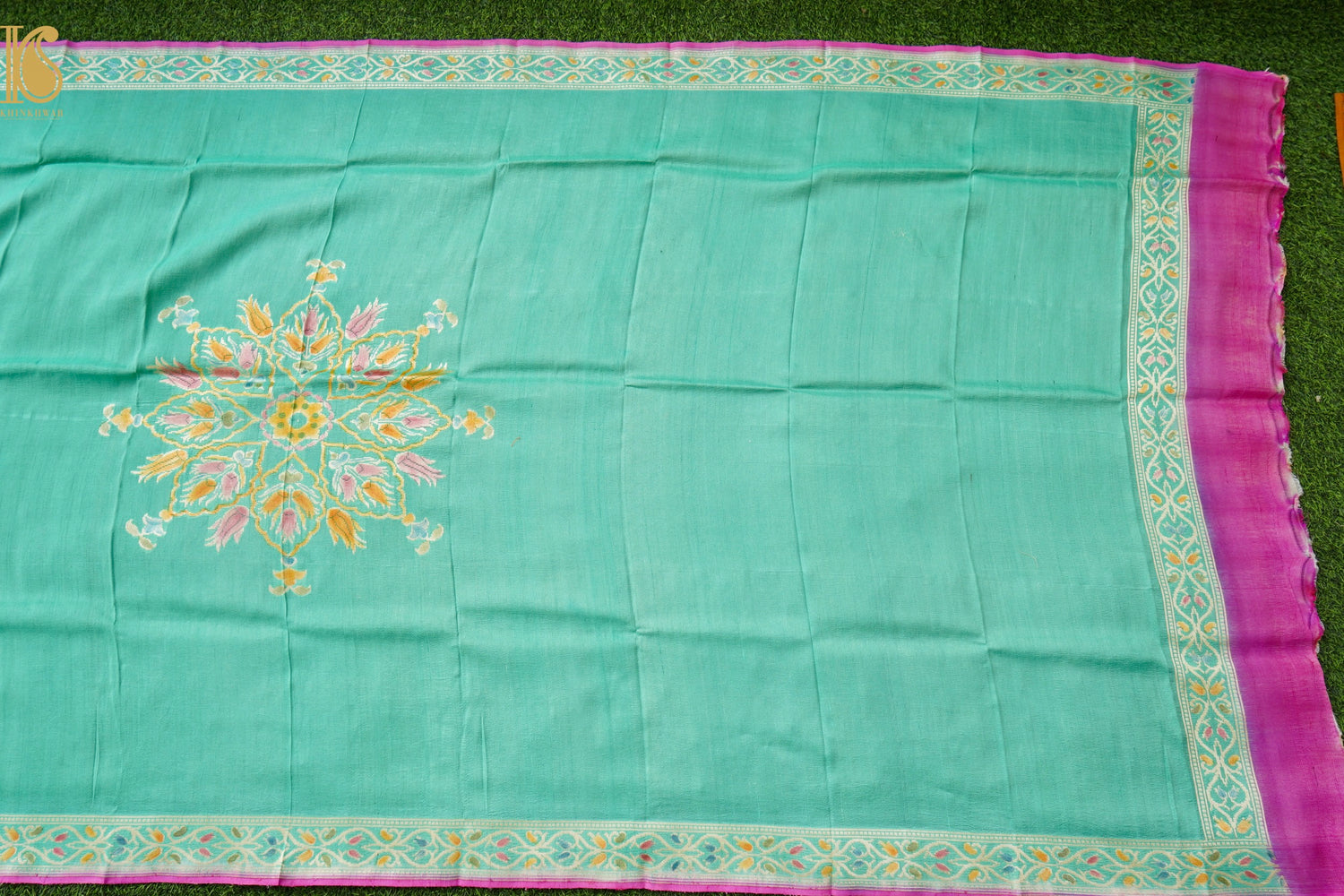 Pure Tussar Georgette Handloom Banarasi Turkish Dupatta