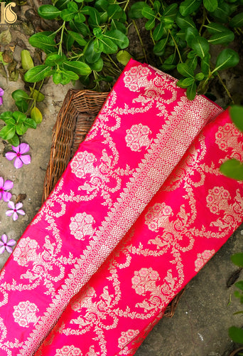 Banarasi Katan Silk Handwoven Kadwa Jaal Saree