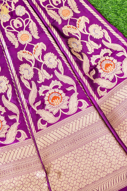 Handloom Banarasi Katan Silk Kalidar Latikaa Lehenga