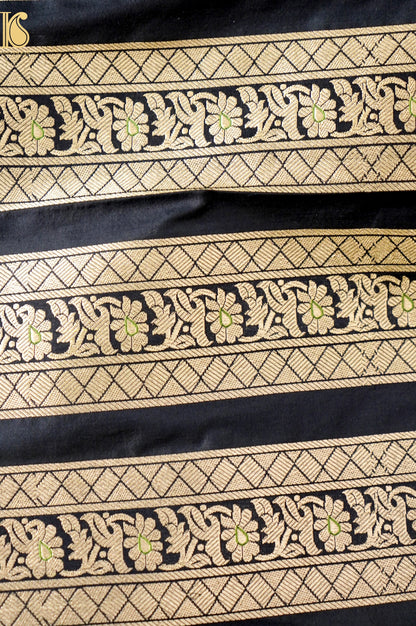 Handloom Banarasi Katan SIlk Kalidar Vanrajni Lehenga
