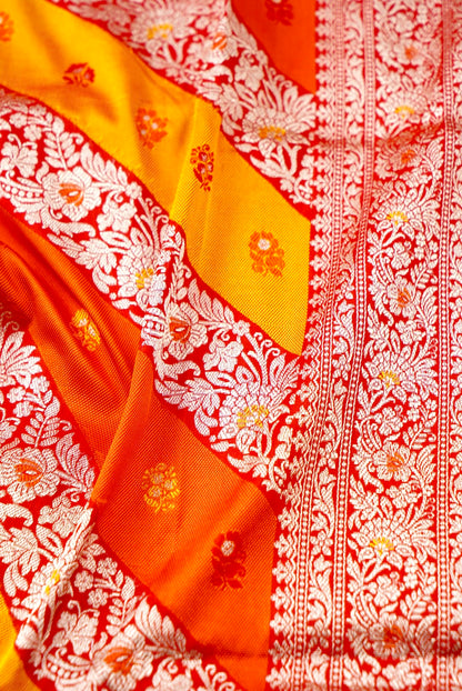 Handloom Banarasi Pure Katan Silk Rangkat Saree