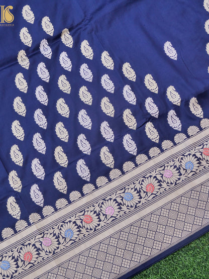 Handloom Banarasi Katan Silk Kadwa Border Saree