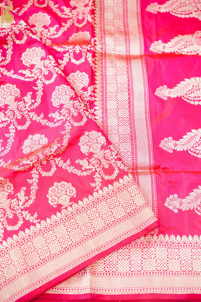 Banarasi Katan Silk Handwoven Kadwa Jaal Saree