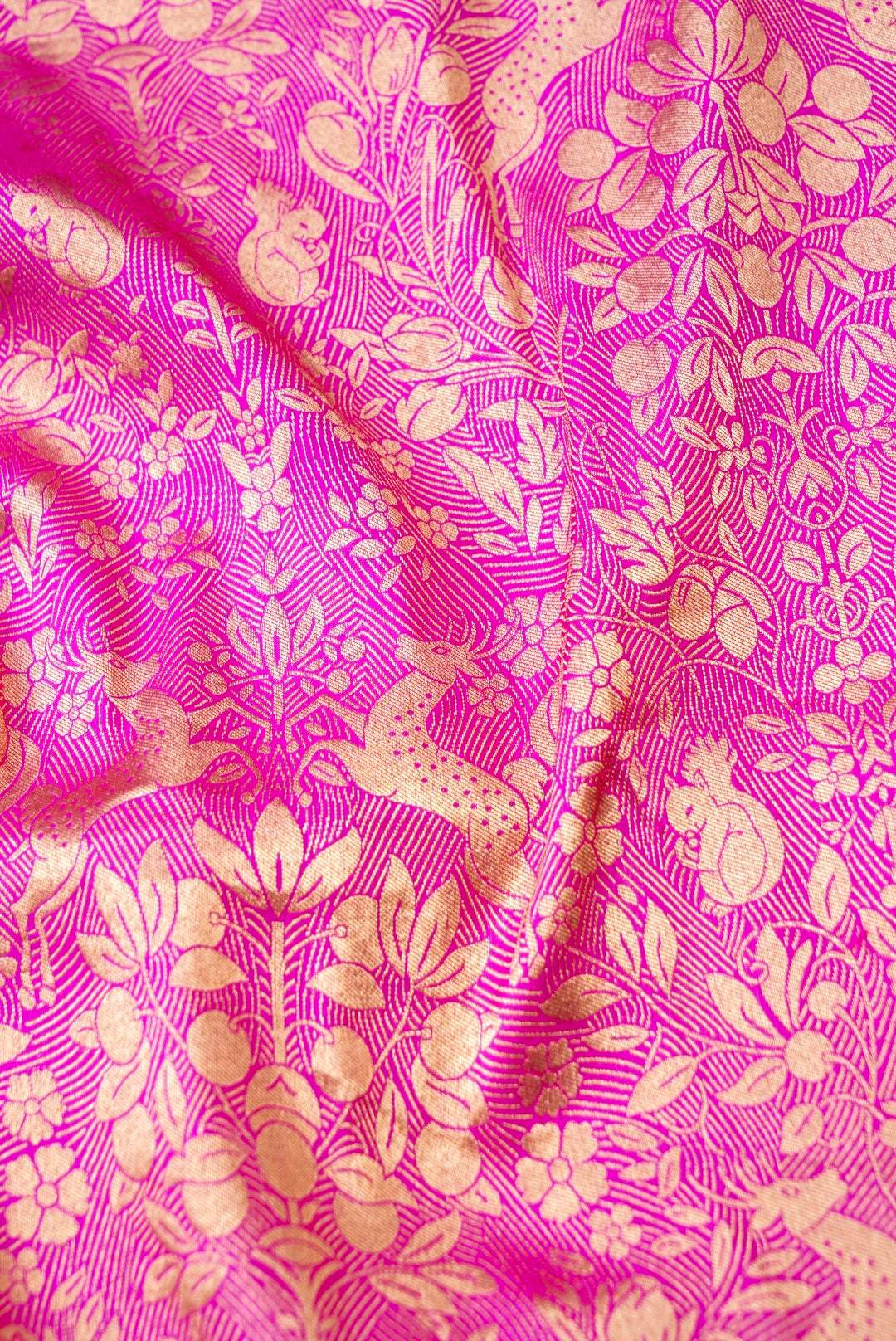 Handloom Banarasi Katan Silk Brocade Shikargah Saree