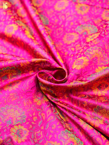 Handloom Banarasi Kamal Tanchoi Silk Fabric