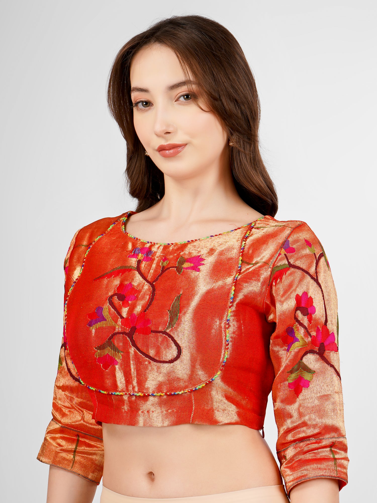 Handwoven Paithani Stitched Blouse